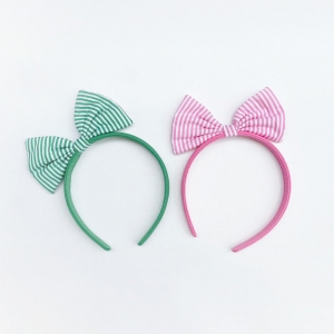 Girl Hairband Bow Stripe (GHB9040)